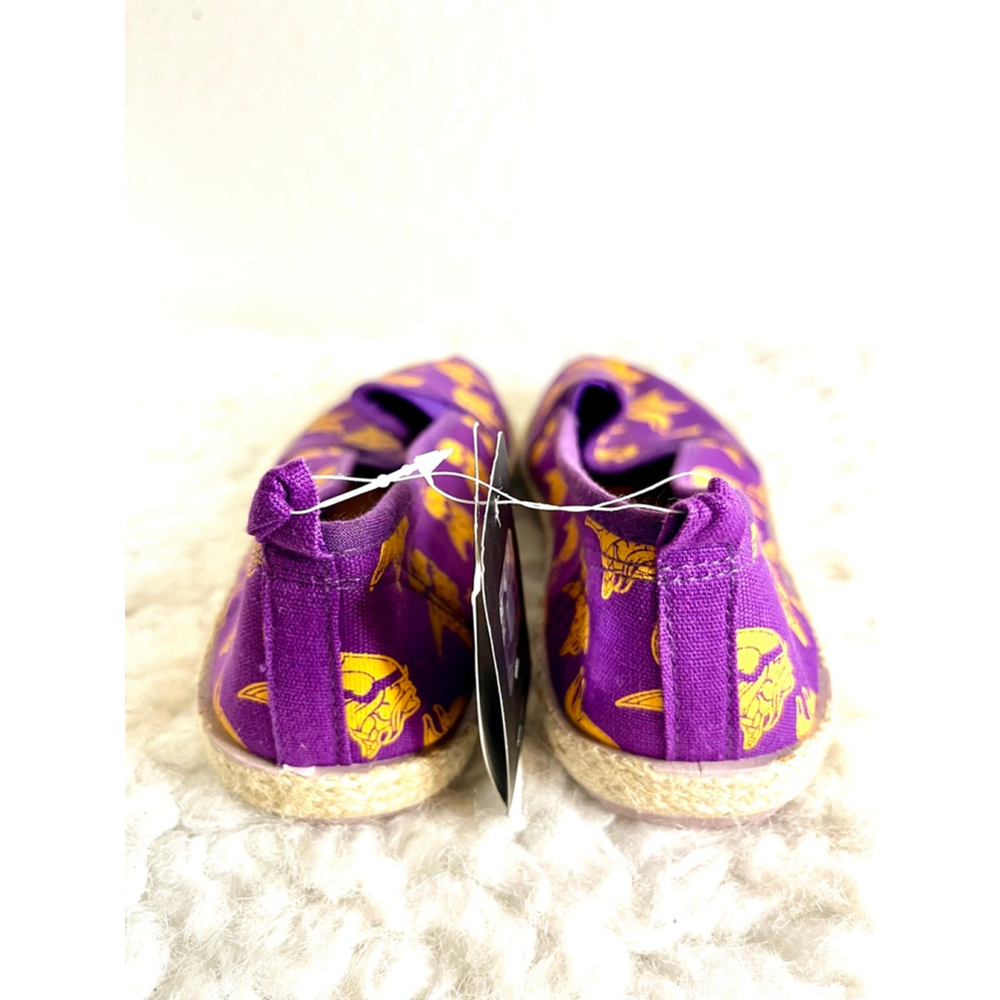 NWT FOCO NFL Women's Minnesota Vikings Espadrille Canvas Shoe Size L (9-10) - Picture 6 of 8